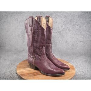 Vtg Women's Cowboy Western Cowgirl Larry Mahan Plum Purple 7 B